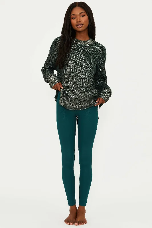 Piper Legging Pine Shimmer Sporty Women's Athleisure 