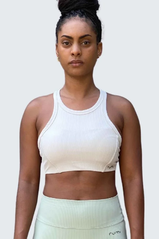 W SunRib Fit RacerBack Bra - Snow Confident Women's Power Confident Women's Power