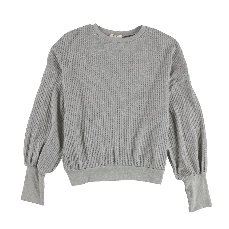 Project Social T Womens Thermal Sweatshirt, Grey, Small Laid - back Women's Vibe