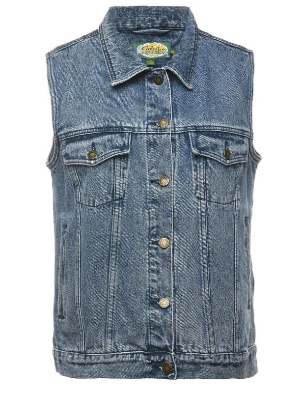 Sleeveless Denim Jacket - L Vacation