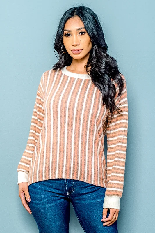 Prety Soft Long Sleeve Round Neck  Top (L3928) Traditional Women's Wool