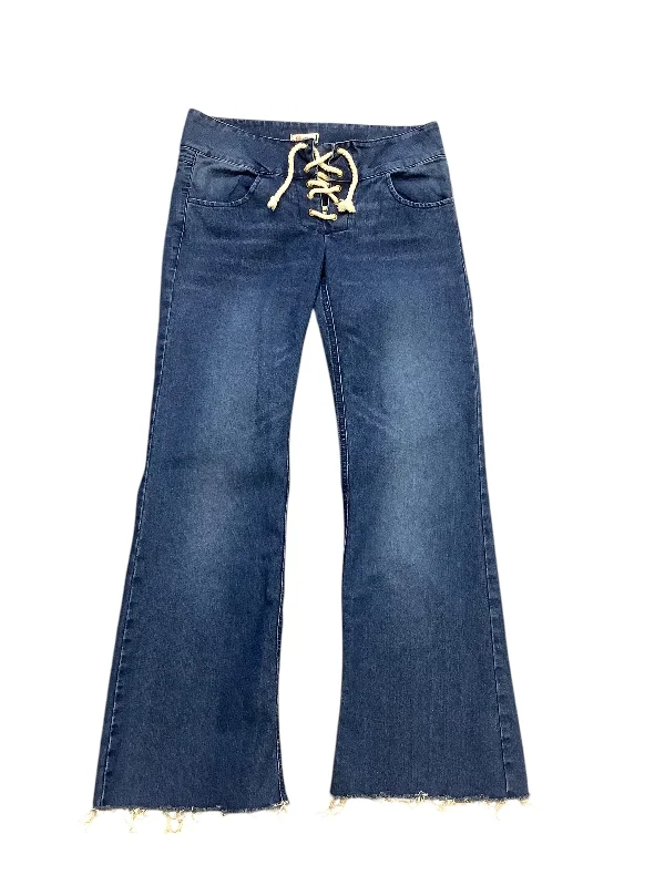 Jeans Wide Leg By Olsenboye In Blue Denim, Size: 4 Hip Women's Retro