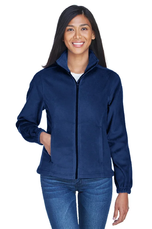 UltraClub Womens Iceberg Pill Resistant Fleece Full Zip Jacket - Navy Blue Sustainable Organic UltraClub Womens Iceberg Pill Resistant Fleece Full Zip Jacket - Navy Blue Sustainable Organic