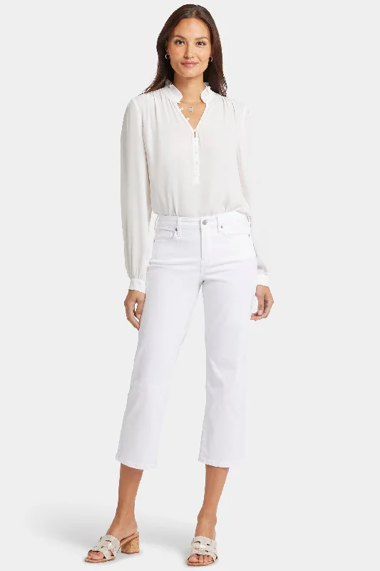 Relaxed Piper Crop Jeans - Optic White Sleek Women's Metallic