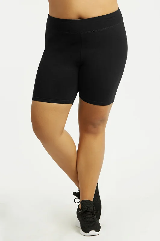 SOFRA COTTON 15 INCH LEGGING SHORTS PLUS SIZE (WP4015X_BLACK) Adventure Adventure