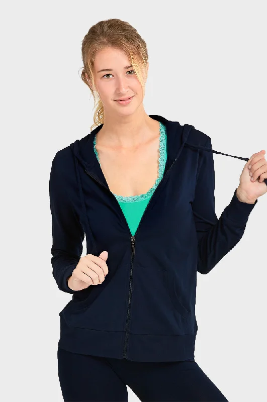 SOFRA LADIES SINGLE JERSEY ZIP-UP HOODIE JACKET (HDC7000A/XA_NAVY) garde