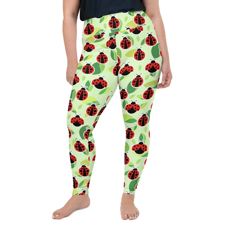 Ladybugs Plus Size Leggings Elegant Women's Formal  Elegant Women's Formal 