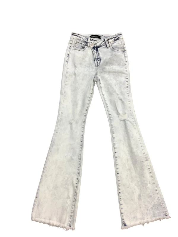 Jeans Wide Leg By Risen In Blue, Size: 0 Sporty Women's Athleisure 