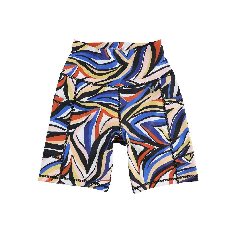 Hurley Womens Pocket Biker Athletic Walking Shorts Dynamic Women's High - energy