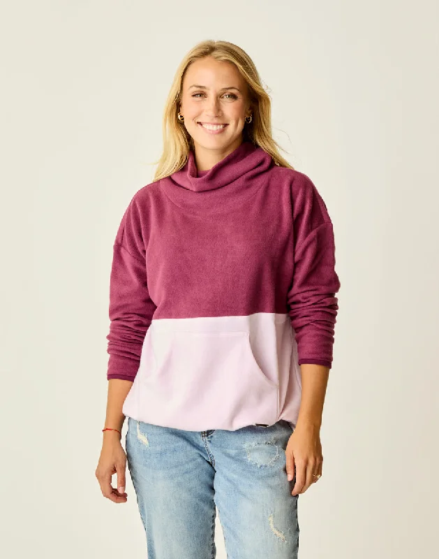 Rowayton Colorblock Cowl: Nirvana w Soft Lilac Geometric
