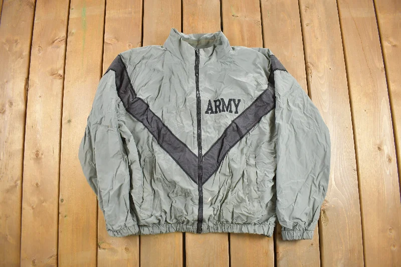 Vintage 1990s Army Athletic Uniform Jacket Dynamic Women's Moto