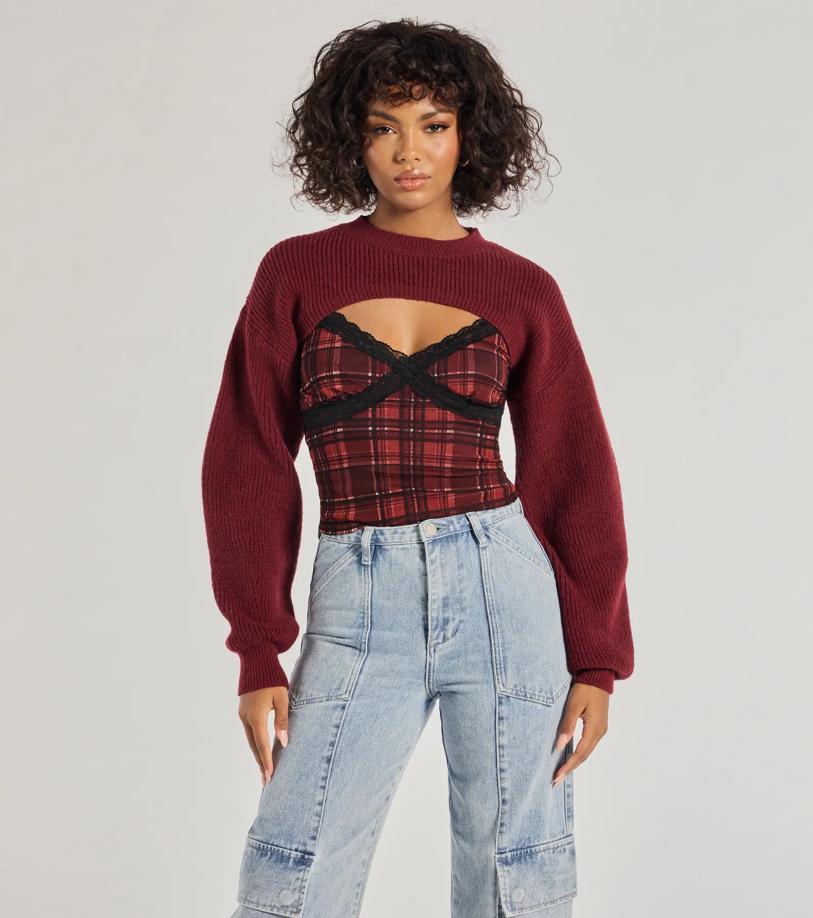 Cozy Babe Long Sleeve Sweater Knit Topper Cozy Women's Winter