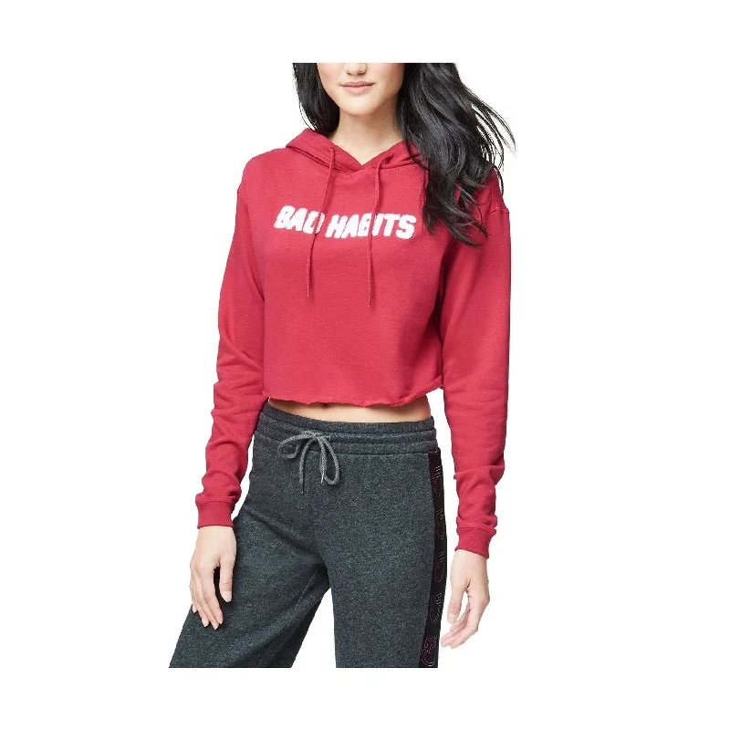 Aeropostale Womens Bad Habits Hoodie Sweatshirt, Pink, X-Large Elegant Women's Formal 