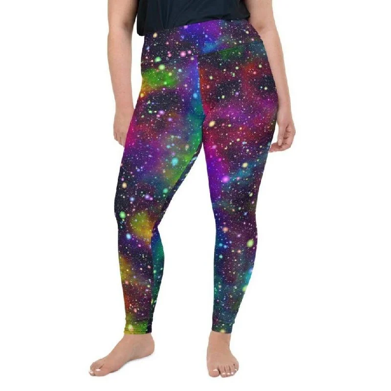 Colorful Universe Plus Size Leggings Youthful Women's Anime - inspired