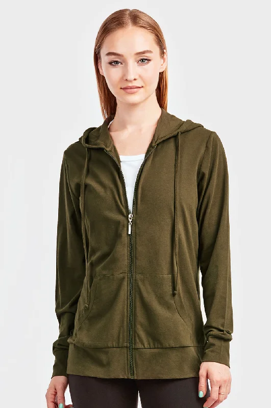 SOFRA LADIES SINGLE JERSEY ZIP-UP HOODIE JACKET (HDC7000A/XA_OLIVE) Artistic Women's Avant - Artistic Women's Avant - SOFRA LADIES SINGLE JERSEY ZIP-UP HOODIE JACKET (HDC7000A/XA_OLIVE) Artistic Women's Avant - Artistic Women's Avant -
