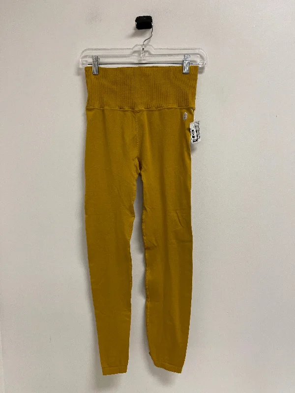 Athletic Leggings By Free People In Yellow, Size: 8 Adventure Adventure