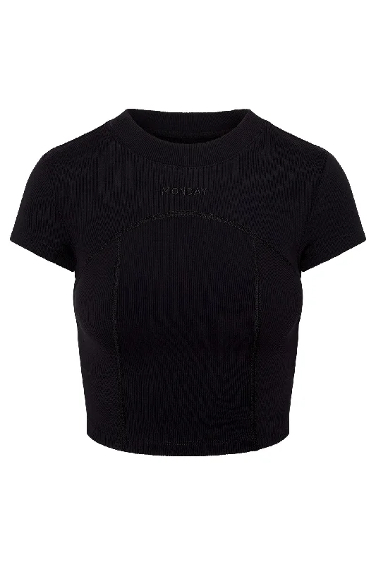 Joshua Tree Top - Black Thick Rib Minimalist Women's Casual Minimalist Women's Casual Joshua Tree Top - Black Thick Rib Minimalist Women's Casual Minimalist Women's Casual