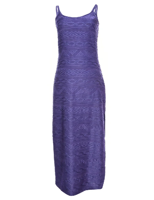 Purple Embroidered Dress - XS Traditional Women's 