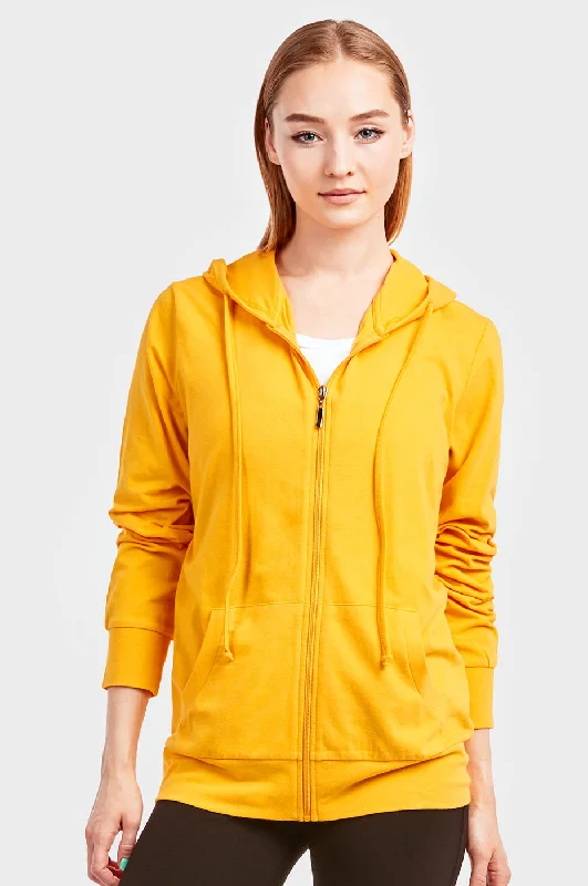 SOFRA LADIES SINGLE JERSEY ZIP-UP HOODIE JACKET (HDC7000A_MUSTARD) Refined Women's Refined Women's SOFRA LADIES SINGLE JERSEY ZIP-UP HOODIE JACKET (HDC7000A_MUSTARD) Refined Women's Refined Women's