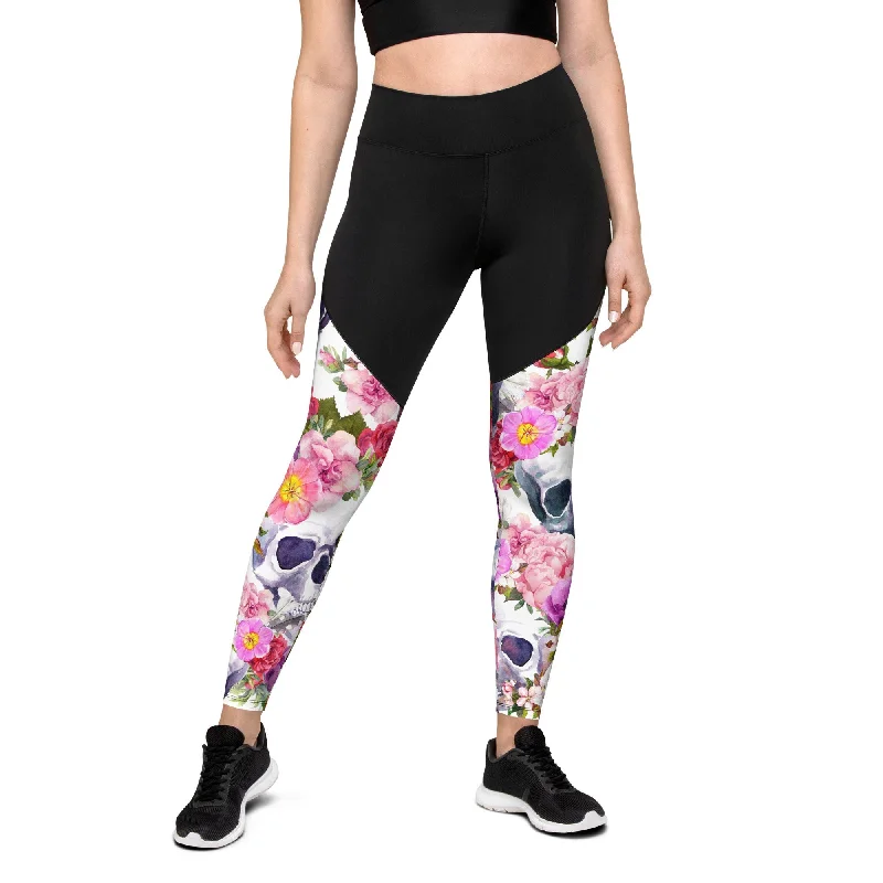 Boho Skull Compression Leggings Sharp Women's Italian