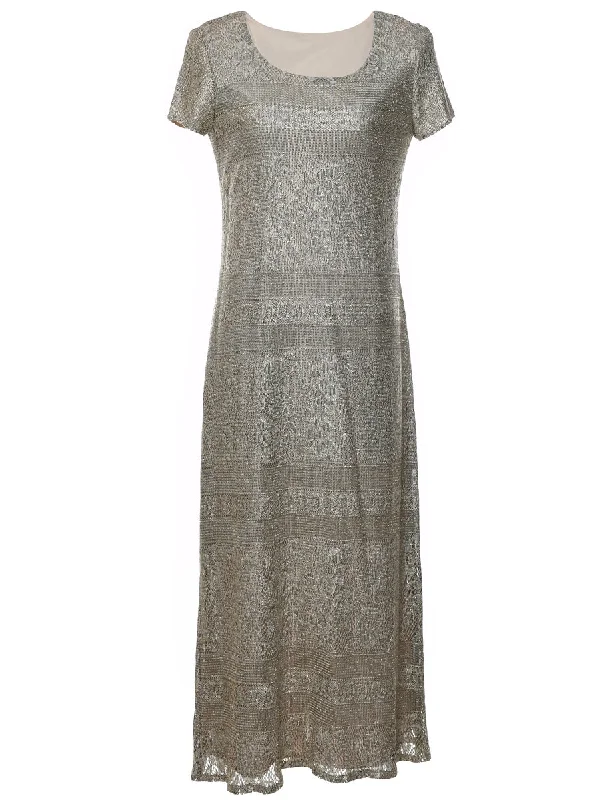 Light Brown Evening Dress - L Bold Women's Animal Print