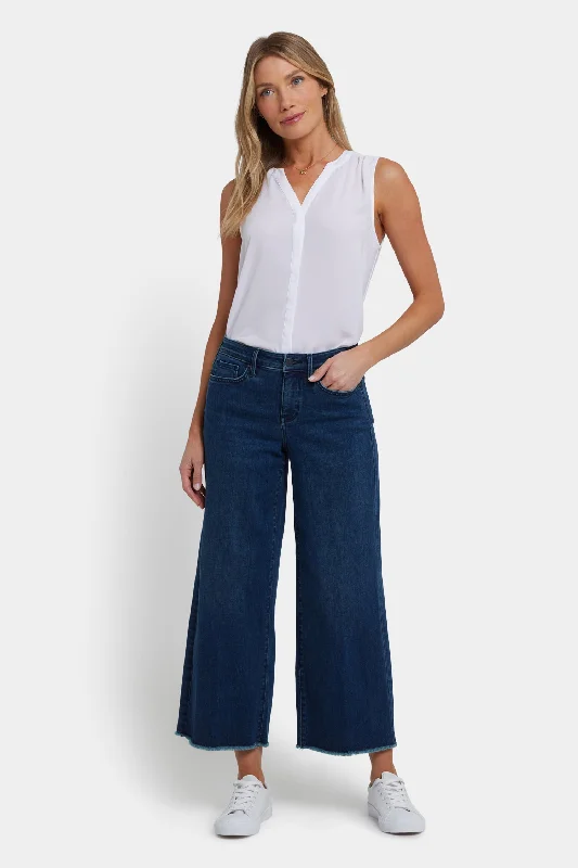 Teresa Wide Leg Ankle Jeans - Ibiza Blues Sporty Women's Tennis