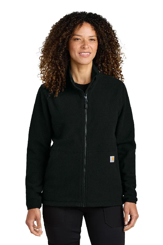 Carhartt Womens Textured Fleece Full Zip Jacket - Black - New Modern Women's 