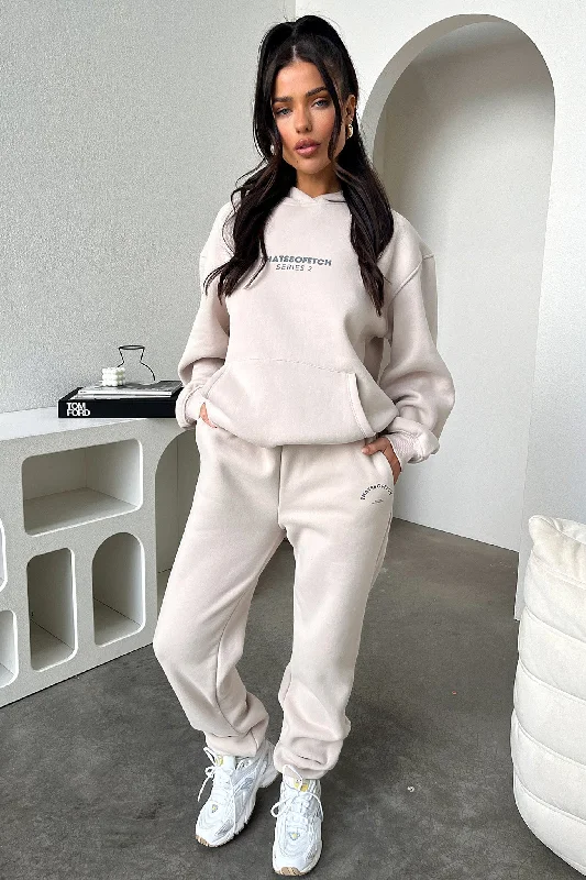 Series 2 Sweatpants - Beige Cozy Women's Sherpa - lined