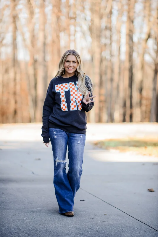 TN Checkerboard Crewneck Fleece Contemporary 