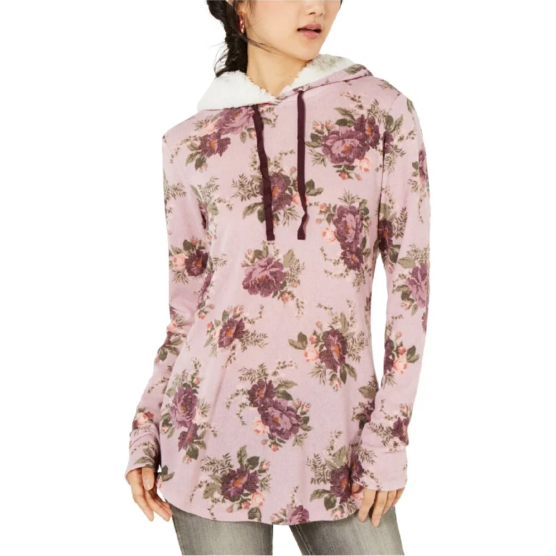 Ultra Flirt Womens Sherpa-Trim Hoodie Sweatshirt, Purple, X-Small Refined Women's Classic Refined Women's Classic Ultra Flirt Womens Sherpa-Trim Hoodie Sweatshirt, Purple, X-Small Refined Women's Classic Refined Women's Classic