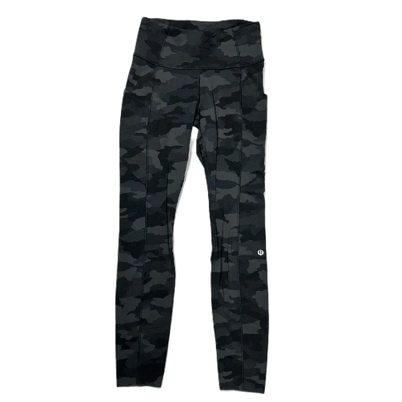 Athletic Leggings By Lululemon In Black & Grey, Size: S Bohemian Women's Free