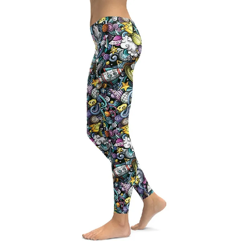 Space Travel Leggings Vacation