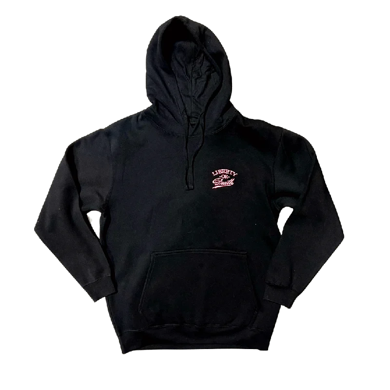 Pink Liberty Or Death Hoodie - Women's Casual Women's Japanese 