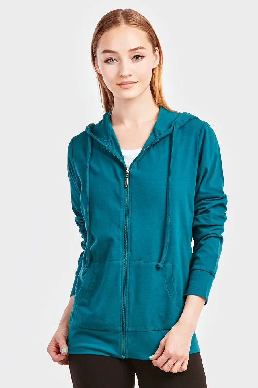 SOFRA LADIES SINGLE JERSEY ZIP-UP HOODIE JACKET (HDC7000A/XA_PEACOCK) Stylish Women's Tropical Stylish Women's Tropical SOFRA LADIES SINGLE JERSEY ZIP-UP HOODIE JACKET (HDC7000A/XA_PEACOCK) Stylish Women's Tropical Stylish Women's Tropical