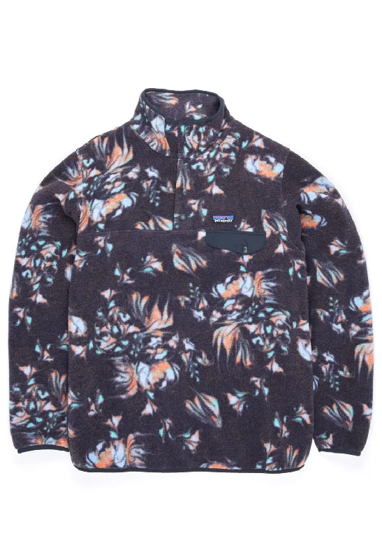 Patagonia Women's Lightweight Synchilla Snap-T Pullover - Swirl Floral: Pitch Blue Modern Women's Patagonia Women's Lightweight Synchilla Snap-T Pullover - Swirl Floral: Pitch Blue Modern Women's