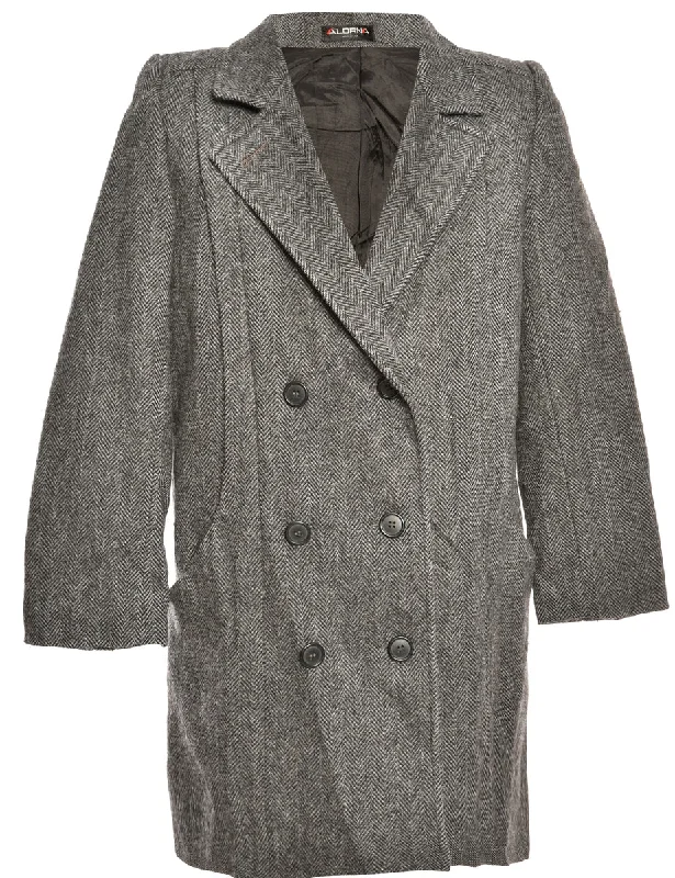 Herringbone Wool Coat - M Practical Women's Multi -  Practical Women's Multi - 