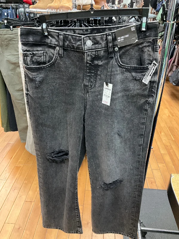 Jeans Cropped By Express In Black, Size: 0 Youthful Women's Pop
