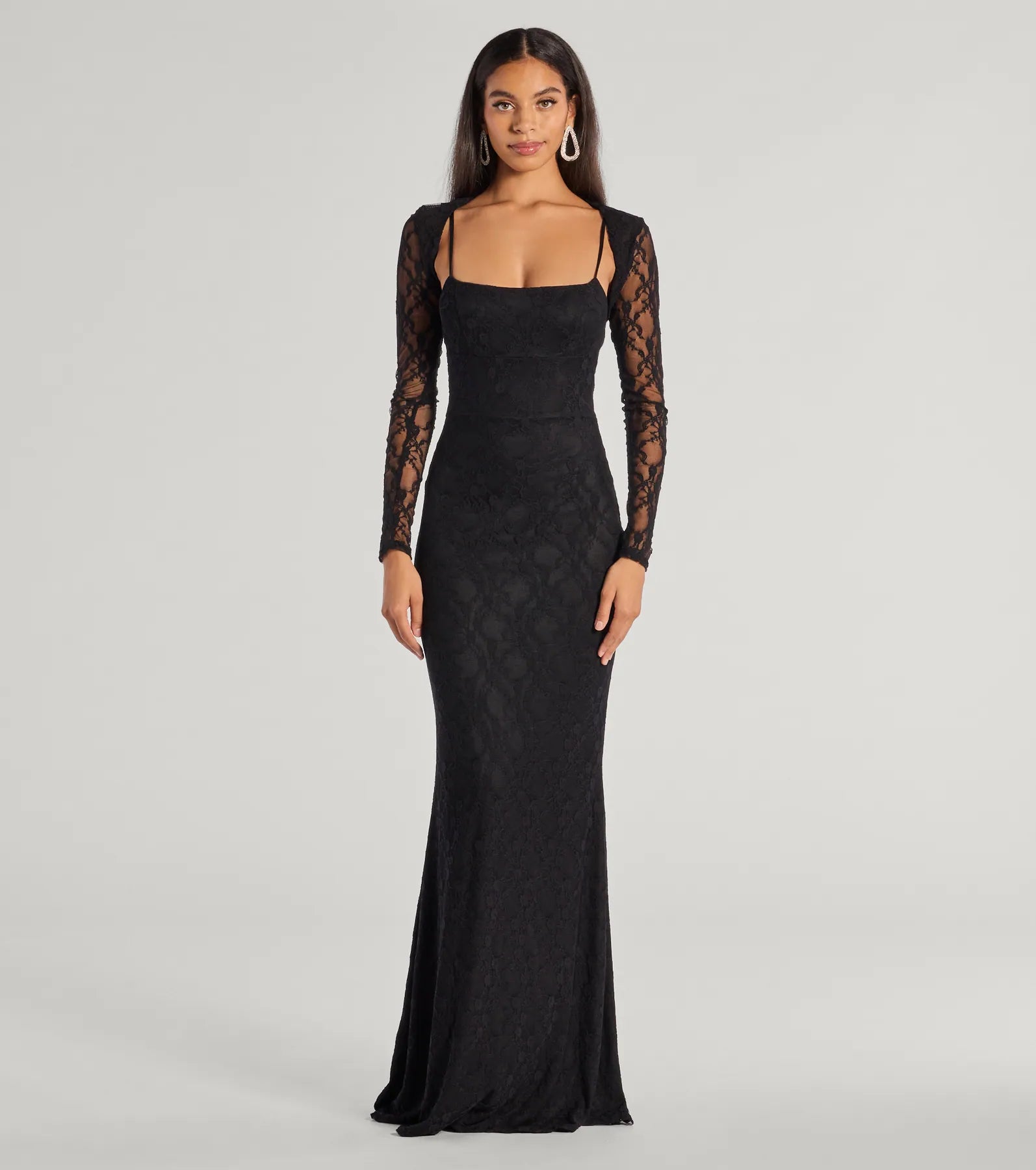 Adele Sleeveless Lace Mermaid Dress With Bolero European