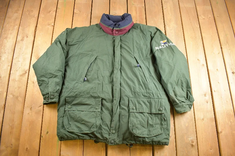 Vintage 1990s Nautica Puffer Jacket Size XL Hip Women's Urban