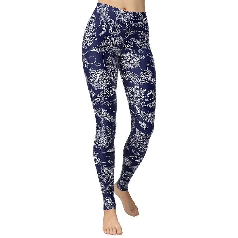 Paisley Floral Yoga Leggings Street