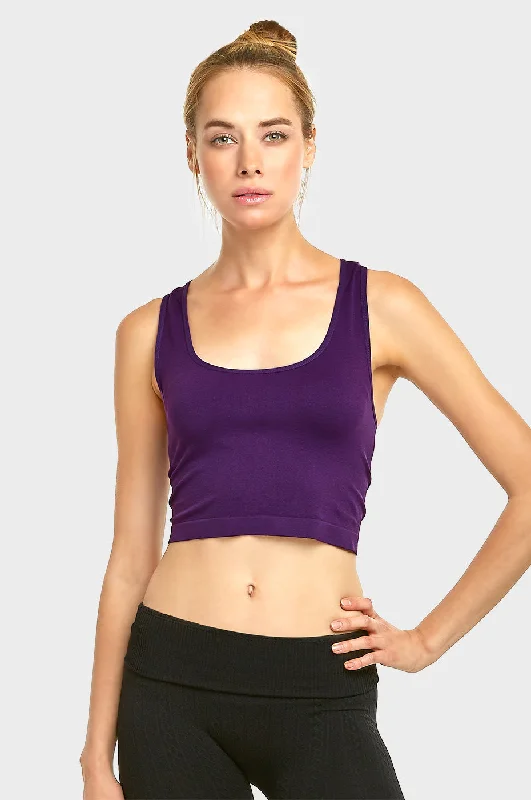 SOFRA LADIES CROP TANK TOP (TT701) Athletic Women's 