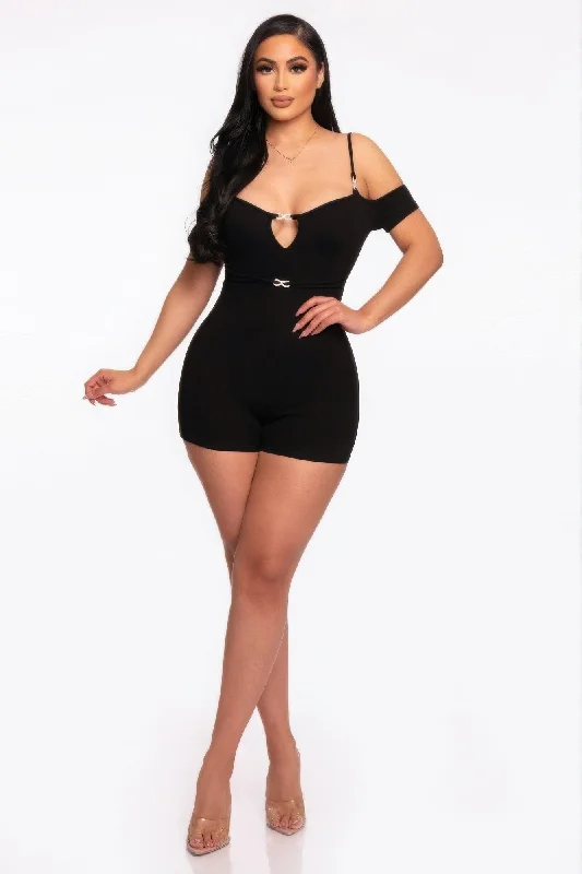 Infinity Off-shoulder Knitted Rompers Vintage Women's 1970S 