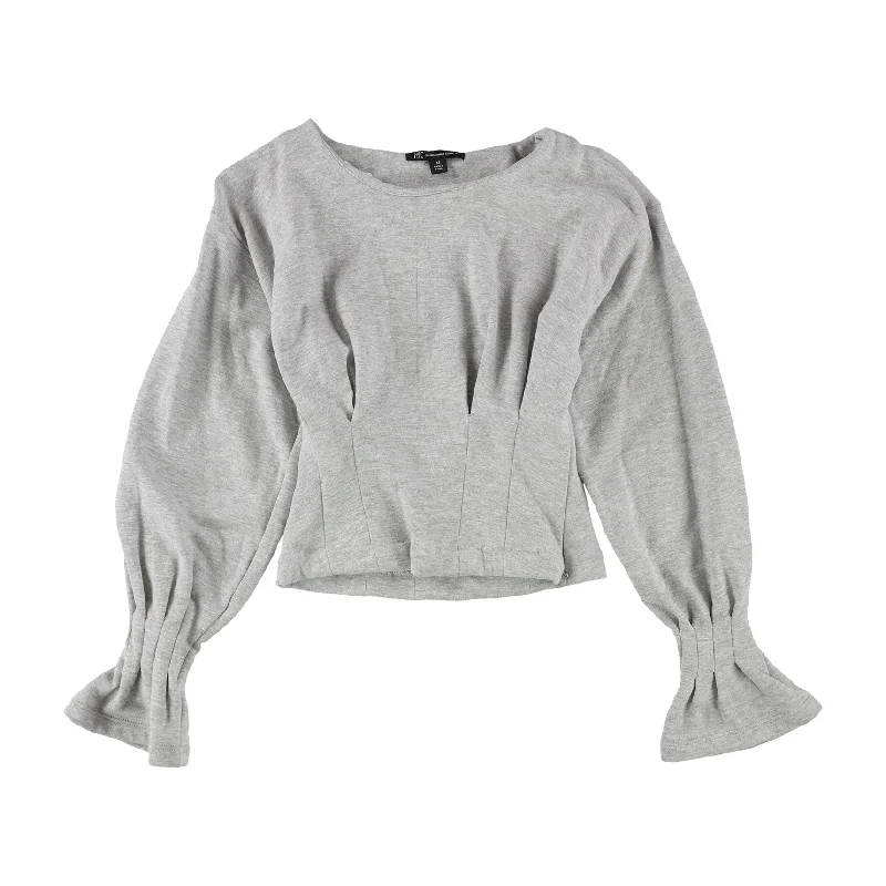 I-N-C Womens Pleated Sweatshirt, Grey, X-Small Cozy Women's Sherpa - lined