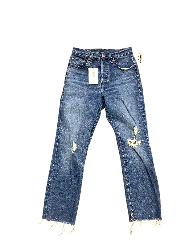 Jeans Straight By Levis In Blue Denim, Size: 0 Bohemian Women's Free