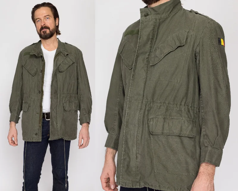 Medium 80s Belgian Army Field Jacket Modern Women's 