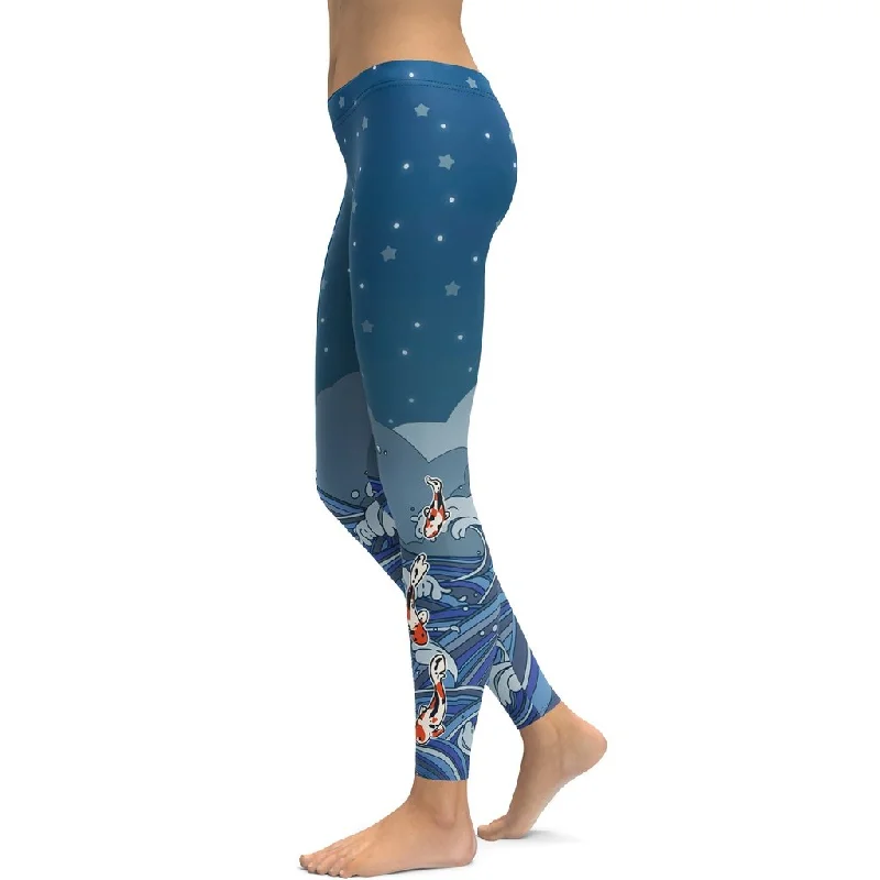 Koi Fish Leggings Cashmere