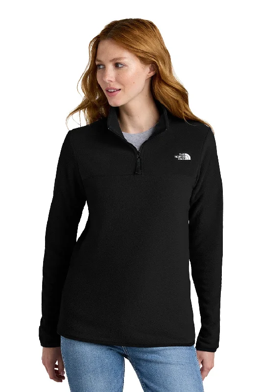 The North Face Womens Glacier Fleece 1/4 Zip Jacket - Black - New Sharp Women's Italian