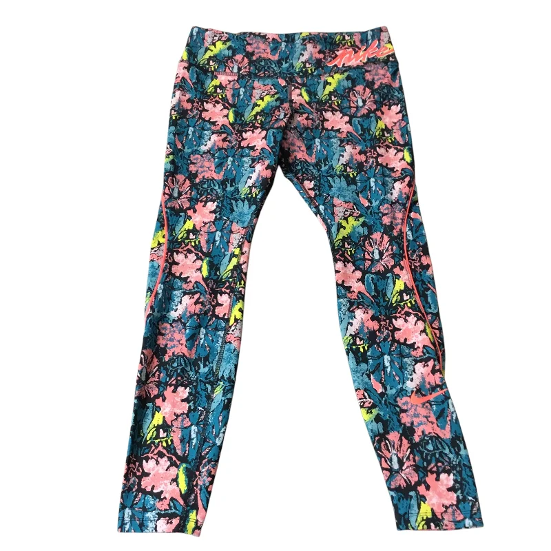 Athletic Leggings By Nike Apparel In Floral, Size: L Youthful Women's Anime - inspired