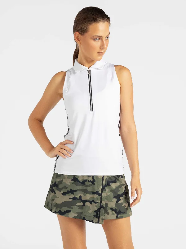 Ava Sleeveless Polo Top Stylish Women's Neon Stylish Women's Neon