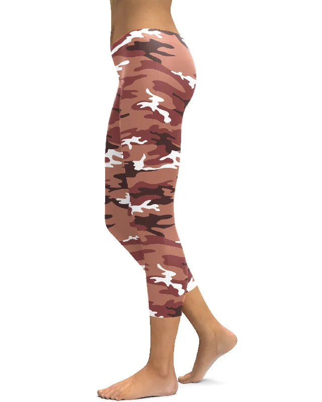 Brown Camo Capris Vacation